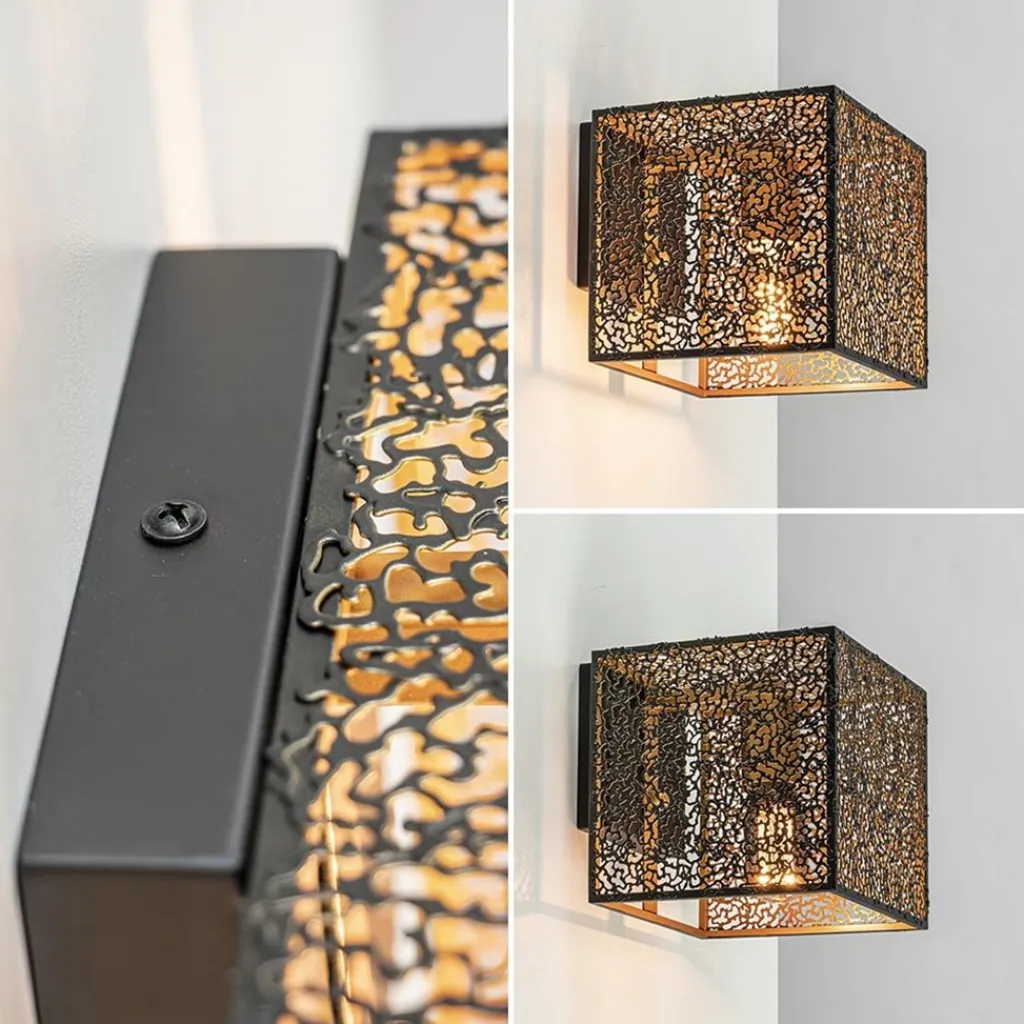 Straluma Wandlamp Avola zwart/goud> Wandlampen|Scandinavische Verlichting