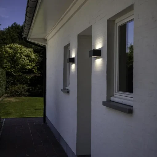 Straluma Wandlamp breed up+down antraciet IP54> Wandlampen|Buitenlampen