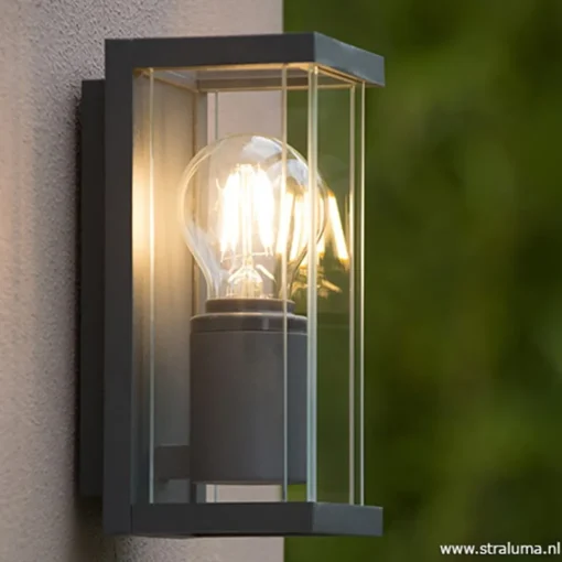 Straluma Wandlamp buiten antraciet/glas IP54> Buitenlampen|Halverlichting