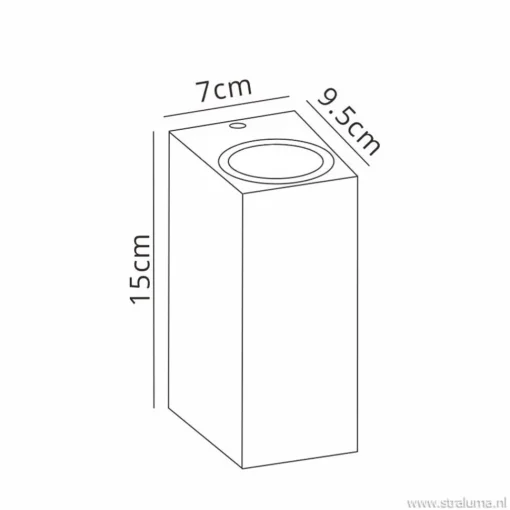 Straluma Wandlamp buiten antraciet up+down IP54> Keukenverlichting|Badkamerverlichting