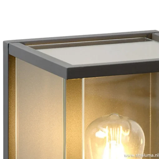 Straluma Wandlamp buiten antraciet/glas IP54> Buitenlampen|Woonkamerlampen