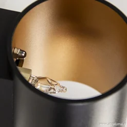 Straluma Wandlamp cilinder zwart/goud></noscript> Woonkamerlampen|Slaapkamerlampen
