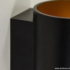Straluma Wandlamp cilinder zwart/goud></noscript> Woonkamerlampen|Slaapkamerlampen