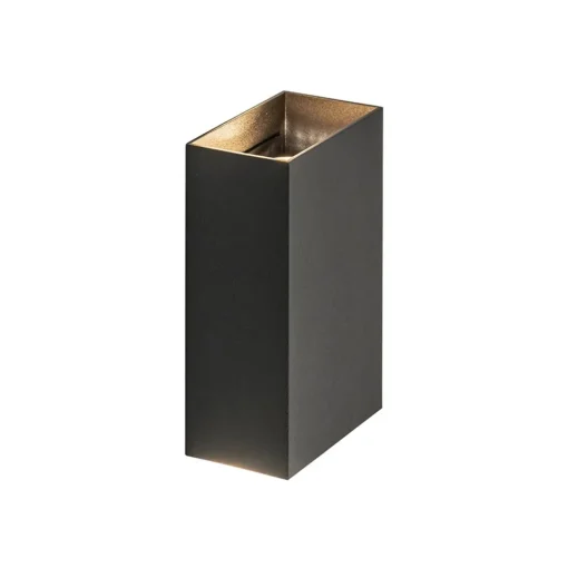 Straluma Wandlamp Eros rechthoek zwart 2xgu10> Woonkamerlampen|Slaapkamerlampen