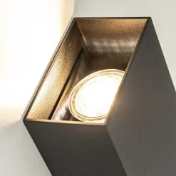 Straluma Wandlamp Eros rechthoek zwart 2xgu10></noscript> Woonkamerlampen|Slaapkamerlampen