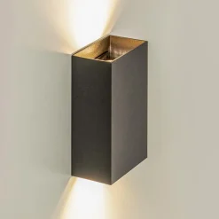 Straluma Wandlamp Eros rechthoek zwart 2xgu10></noscript> Woonkamerlampen|Slaapkamerlampen