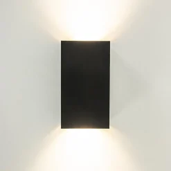 Straluma Wandlamp Eros rechthoek zwart/matgoud 2xgu10></noscript> Woonkamerlampen|Slaapkamerlampen