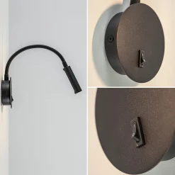 Straluma Wandlamp Flex zwart met schakelaar></noscript> Wandlampen|Bedlampjes