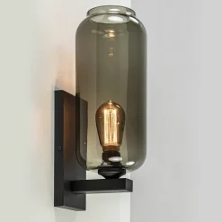 Straluma Wandlamp Lett zwart + smoke glas> Wandlampen|Design Verlichting