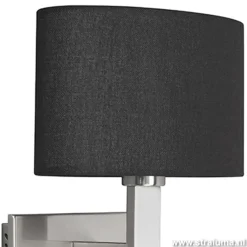 Straluma Wandlamp New Oval kap zwart led></noscript> Wandlampen|Bedlampjes