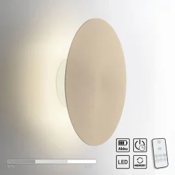 Straluma Wandlamp op accu goud 3-standen dimbaar> Wandlampen|Woonkamerlampen