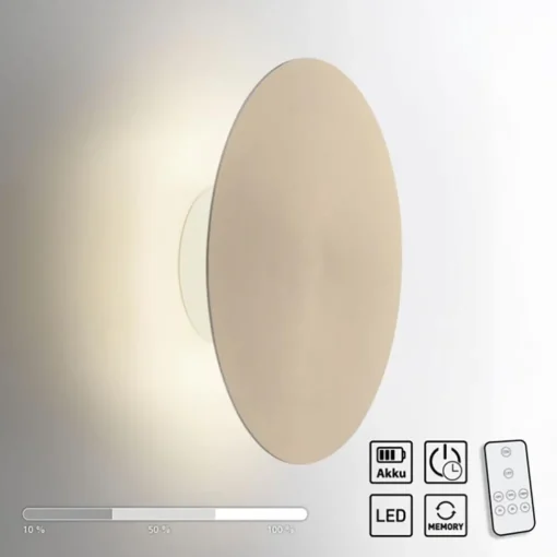 Straluma Wandlamp op accu goud 3-standen dimbaar> Wandlampen|Woonkamerlampen