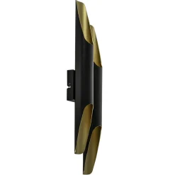 Straluma Wandlamp Pipes 48cm zwart/matgoud> Wandlampen|Design Verlichting