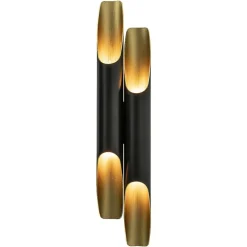 Straluma Wandlamp Pipes 48cm zwart/matgoud></noscript> Wandlampen|Design Verlichting