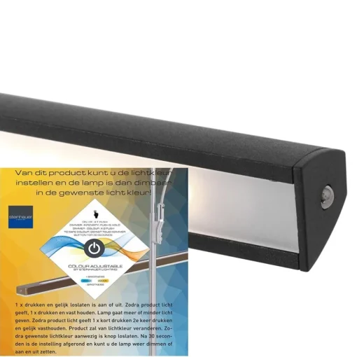 Straluma Wandlamp schilderij zwart inclusief dimbaar LED> Wandlampen|Kantoorverlichting