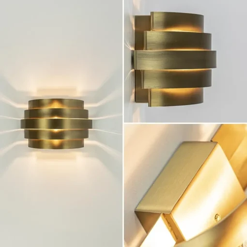 Straluma Wandlamp Scudo brass 20cm> Woonkamerlampen|Slaapkamerlampen