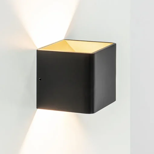 Straluma Wandlamp Stretto kubus zwart/goud> Wandlampen|Halverlichting