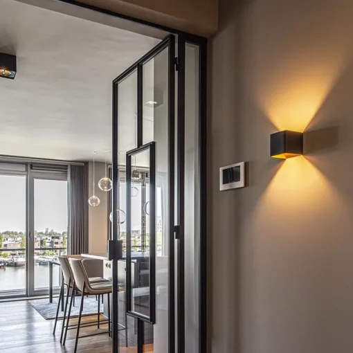 Straluma Wandlamp Stretto kubus zwart/goud> Wandlampen|Halverlichting