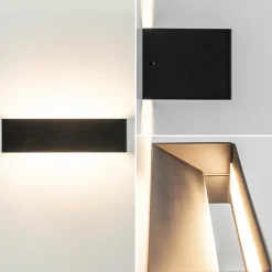 Straluma Wandlamp Stretto zwart 30cm><noscript><img width=