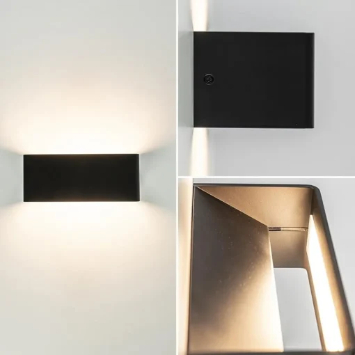 Straluma Wandlamp Stretto zwart 20cm> Wandlampen|Woonkamerlampen