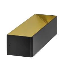 Straluma Wandlamp Stretto zwart/goud 30cm> Wandlampen|Halverlichting