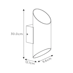 Straluma Wandlamp up+down cilinder wit/goud></noscript> Wandlampen|Design Verlichting