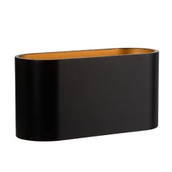 Straluma Wandlamp Xera ovaal zwart/goud> Woonkamerlampen|Slaapkamerlampen