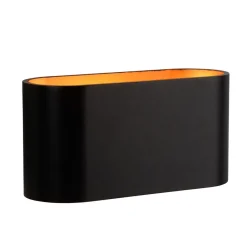 Straluma Wandlamp Xera ovaal zwart/goud> Woonkamerlampen|Slaapkamerlampen