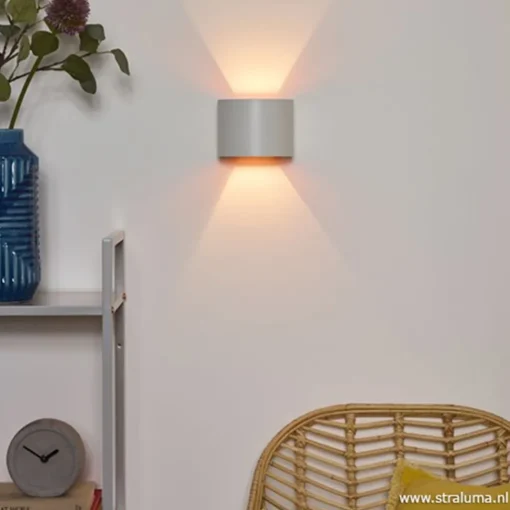 Straluma Wandlamp Xio wit afgerond incl. led g9> Wandlampen|Bedlampjes