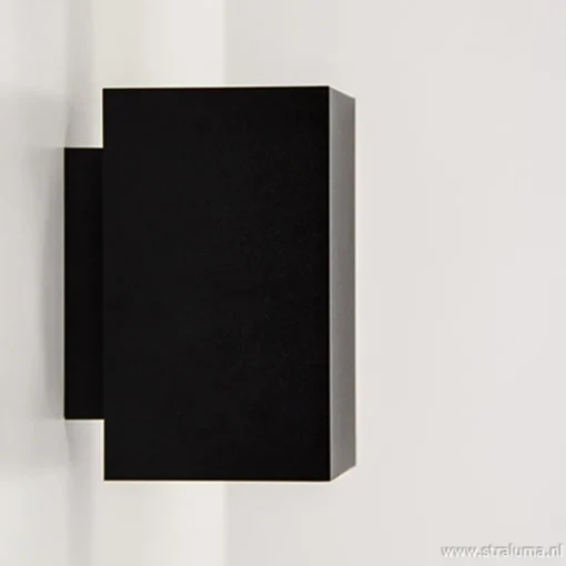 Straluma Wandlamp zwart rechthoek up+down gu10> Wandlampen|Woonkamerlampen