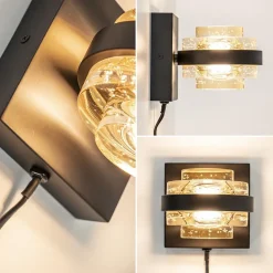 Straluma Wandlamp zwart/amber></noscript> Wandlampen|LED Wandlampen