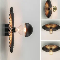 Straluma Wand/plafondlamp decoratief zwart></noscript> Plafondlampen|Wandlampen