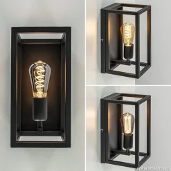 Straluma Wand-/plafondlamp rechthoek frame zwart></noscript> Woonkamerlampen|Slaapkamerlampen