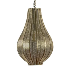 Straluma XL Light & Living druppel hanglamp goud oosters Micha> Light and Living|Eetkamerverlichting