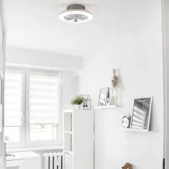 Straluma Zilveren ventilator inclusief LED klein><noscript><img width=