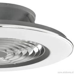 Straluma Zilveren ventilator met LED en bluetooth> Plafondlampen|Plafondventilatoren met lamp