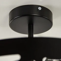 Straluma Zwart metalen plafondlamp Scandinavisch></noscript> Woonkamerlampen|Tienerkamerlampen