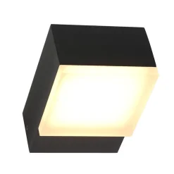 Straluma Zwarte buitenlamp wand inclusief LED> Wandlampen|Buitenlampen