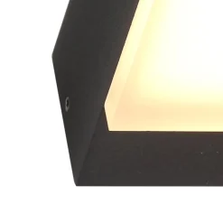 Straluma Zwarte buitenlamp wand inclusief LED><noscript><img width=