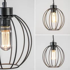 Straluma Zwarte draad hanglamp bol klein><noscript><img width=