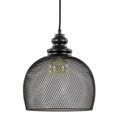 Straluma Zwarte hanglamp Karla met gaas> Light and Living|Woonkamerlampen