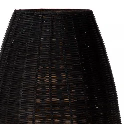 Straluma Zwarte rotan tafellamp met gouden driepoot></noscript> Tafellampen|Beach Verlichting