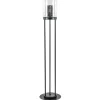 Straluma Zwarte vloerlamp met cilinder kap helder glas> Vloerlampen|Industriële Verlichting