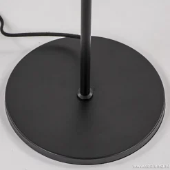Straluma Zwarte vloerlamp met smoke glazen kap></noscript> Slaapkamerlampen|Halverlichting