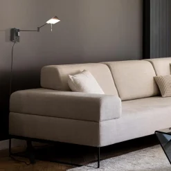 Straluma Zwarte wandlamp inclusief dimbaar LED en verstelbare arm><noscript><img width=